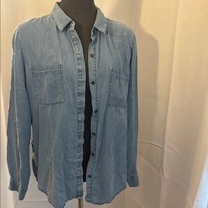 George Chambray Denim Shirt. Light weight. Size L.